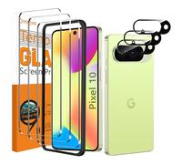 QsmQam 3 Pack Screen Protector for Google Pixel 10 + 3 Pack Camera Lens Protector, Ultra HD Tempered Glass, 9H Hardness, Anti Scratch, Easy Installation - Case Friendly