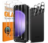 QsmQam 3 Pieces Tempered Glass Screen Protector for Samsung Galaxy S24 FE and 3 Pieces Camera Film, Anti-Scratch Film, 9H Hardness, Protective Glass for Samsung Galaxy S24 FE