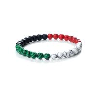 Qsnailfrr Palestinian Flag Bracelet,Palestinian Beaded Bracelet,Palestinian Flag Wristband Adjustable Bracelet Souvenir Gift for Men Women,Free Palestine Wrist Band, 16-28cm (6.29-11.02in) or 19cm