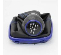 Qsnfda Car Gear Knob for Seat for Leon for Toledo1999-2001 Car 5 Speed 12mm Blue Line Gear Stick Shift Knob with PU Leather Boot Gear Shift Knob