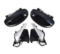 Qsnfda Outer Door Handle for Daewoo for Nubira 2.0L 1999-2002 Front Left Or Right Black Outside Or Chrome Inside Door Handle 96308042 96308043(Inside Outside Kit)