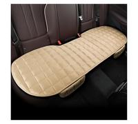 Qsnfda Seat Covers 1 Piece Autumn Winter Universal Car Cushion With Storage Bag Plaid Embroidered Short Pile Without Backrest(Bronze Yellow)