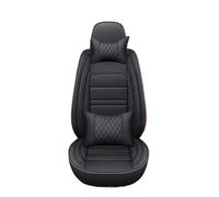 Qsnfda Seat Covers For A3 For Sportback A1 A4 A5 A6 A6L A7 A8 A8L Leather Full Coverage Seat Cover(Black 5 Seat Pillow)