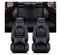 Qsnfda Seat Covers For A3 For Sportback A1 A4 A5 A6 A6L A7 A8 A8L PU Leather Car Accessories Interior Car Seat Cover(B Black Red 5 Seat)