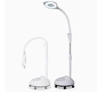 QSNYJPL Mobile Surgical Examination Lamp, Flexible Gooseneck Exam Light with 8X Magnifier, Brightness Height Adjustable for Outpatient Clinic, Physical Examination, Beauty Salon