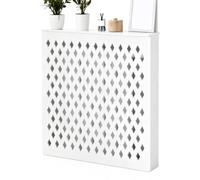 QSNYJPL Radiator Heater Cover, PVC Radiator Shelf with Breathable Holes, Modern Heating Cover Storage Organizer Cabinet for Decorative Living Room Home Easy Assembly(100x90x20cm/39x35x8in)