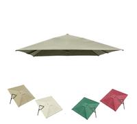 QSPNVFB 8ft Square Cantilever Umbrella Canopy 8 Ribs Pool Parasol Replacement Cloth, Yard Patio Offset Umbrella Top Replacement Cover Anti-UV(Taupe,2.5m(8')-Single top)