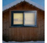 QSPNVFB Basement Sliding Window Aluminum Bathroom Small Window Flush Mount Ventilated Windows with Screen Tempered Glass for Houses Chicken Coop Shed(Black,W 60 x H 60 cm (24" x 24"))