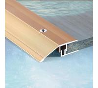 QSPNVFB Door Wheelchair Ramp Transition Strip, Aluminum Floor Divider Strip, Threshold Edging Strips, Laminate Floor Divider Strip For Doorways(Gold,90x5.5cm (36" x 2.2"))