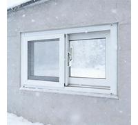 QSPNVFB Metal Sliding Windows Removable Basement Window with Screen & Tempered Glass Aluminum Ventilated Windows for Chicken Coop Garage Bathroom(White,W 50 x H 50 cm (20" x 20"))