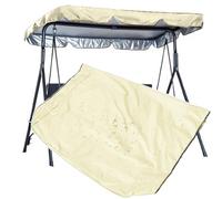 QSPNVFB Outdoor Patio Bench Swing Canopy Cover 56" 65" 77" Porch Glider Swing Replacement Cover Shade Fabric, Backyard Garden Swing Chair Replacement Top(Beige,195x125 CM (77x49 Inch))