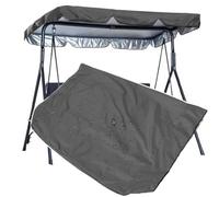 QSPNVFB Outdoor Patio Bench Swing Canopy Cover 56" 65" 77" Porch Glider Swing Replacement Cover Shade Fabric, Backyard Garden Swing Chair Replacement Top(Grey,142x120 CM (56x47Inch))
