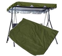 QSPNVFB Outdoor Patio Bench Swing Canopy Cover 56" 65" 77" Porch Glider Swing Replacement Cover Shade Fabric, Backyard Garden Swing Chair Replacement Top(Army green,142x120 CM (56x47Inch))