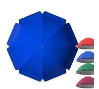 QSPNVFB Round Market Parasol Top Cover, Waterproof Yard Table Umbrella Canopy, 8 Ribs/10 Ribs Outdoor Sun Umbrella Replacement Cloth With Scalloped Edge(Blue,2.6m(8.5ft)-8 Ribs)