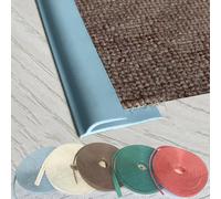 QSPNVFB Self Adhesive Carpet Floor Transition Strip Cuttable, Pvc Carpet Edging Strips, Flexible Rug Edge Wrapping, Rugs Height Less Than 8mm(Blue-A,4m(13ft))