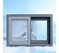 QSPNVFB Sliding Basement Window Removable Small Bathroom Window with Screen Aluminum Indoors Outdoor Transom Windows for Houses Shed Warehouse Garage(Black,W 50 x H 50 cm (20" x 20"))