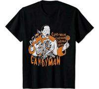 QSQLZ Candyman Shirt Halloween Horror Movie T-Shirt Retro 95S Black