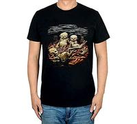 QSQLZ Men's Limp Bizkit Chocolate Starfish and The Hot Dog Black T-Shirt