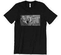 QSQLZ Men's Miles Davis Saxaphone T-Shirt Jazz Trumpet Legend Sketches in Spain Brew Lp Black