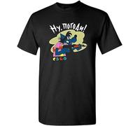 QSQLZ Men's Nu pogodi Paw Paw T-Shirt Customized_432 Black