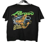 QSQLZ Poison T-Shirt 80S Heavy Concert Tour On Funny Vintage Gift for Men Black