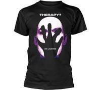 QSQLZ Therapy Die Laughing Black Oversized t Shirt