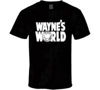 QSQLZ Wayne's World 90's Costume Party Shirt Black White Tshirt Men's