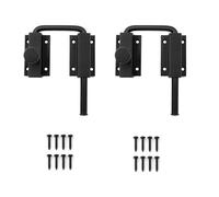 QSRRTQ Aluminum Alloy Circular Lock, 90/180 Degree U-Shaped Sliding Bolt Lock, Suitable for barns, garages, bathrooms, Fences, Glass Doors, and Patio Doors (2, Black)