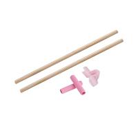 QSTDGVPW 2-Piece Back Stretcher with Open Shoulders for Increased Mobility, Wooden Exercise Bar, Stretching Bar for Dance Gymnasts, 60cm
