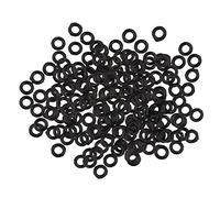QSTDGVPW 200Pcs Stem/Flights Tip Rubber O Gasket Grip Washer Grommet Black, 200x Black