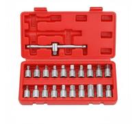 QSTDGVPW 23 Pieces Drainage Wrench Socket Pan Transmission Plug Tool High Carbon Steel Organizer Suitable for Automotive Maintenance DIY Garage