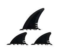 QSTDGVPW 3 Pieces PVC Surfboard Surf Fins Combo Universal Fit Replacement