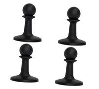 QSTDGVPW 4 Pack Tent Tarp Pole Tip Cover for Outdoor Use, Black
