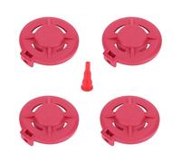 QSTDGVPW 4 Pieces Butanes Canister Cap Inflator Nozzle Nylon Cap Lightweight Portable Secure Mechanical Structure Suitable for Camping, Red
