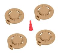 QSTDGVPW 4 Pieces Butanes Canister Cap Inflator Nozzle Nylon Cap Lightweight Portable Secure Mechanical Structure Suitable for Camping, Khaki