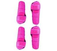 QSTDGVPW 4 Pieces Horse Boots, Leg Protection, Equestrian Equipment, Leg Wrap Set, Leg Protectors for Training, Rose pink, L