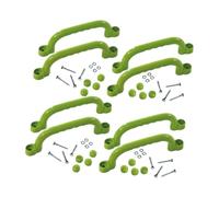 QSTDGVPW 8 Pieces Climbing Frame Handles Outdoor Playground Accessories Climbing Handles Grips Playground Equipment Set Smooth Rounded Edges Pp Su, Light Green