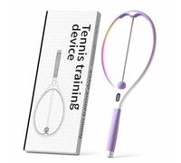 QSTDGVPW Adult Tennis Tennis Practice Tool Swing With Counter And String Layout Lightweight Aluminum Alloy Suitable for Rhythm Work Home Practice Adults, Purple, With counter and light