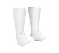 QSTDGVPW Arts Leg Guards Shin Guard Foot Sleeve Protector Brace Form Fitting Sleeve That Resists Slipping With Reinforced Trim Suitable for mixed arts training, Array, Thickened White, XL