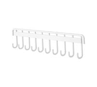 QSTDGVPW Badminton Racket Holder, Racket Hanger, Sturdy And Stable, Hanging Hook, Tennis Racket Holder for Garage And Kids, White 10 Hooks