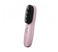 QSTDGVPW Comb Cordless Hair Straightener Brush Compact Smoothing Comb Ceramic Heating Gentle Coating USB Powered Portable Design Suitable for Before Events Work Breaks Busy schedules, Pink, Pink