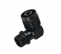 QSTDGVPW Diving Regulator Swivel Adapter Hose Connector Second Stage Fitting Regulator Accessory Brass Chrome Marine Build with Smooth 360 Degree Rotation, Black, 90 Degree