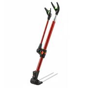 QSTDGVPW Fishing Rod Bracket Portable Stainless Steel Adjustable Holder Telescopic Stand Multi Directional Pole Support Silicone Roller Head Suitable for Travel Fishing Picnic , Red 2.1M W Insert