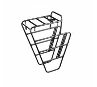 QSTDGVPW Front Rack Cycle Pannier Carrier High-Strength Alloy Lightweight Multiple Mounting Brackets Versatile Storage Suitable for Long Travel Riding