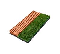 QSTDGVPW Golf Hitting Mat Advanced Practice Turf Mat Non Slip Stability Artificial Grass Portable Pad Stainless Steel Edging Suitable for Home Use Men Women, Style A