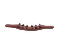 QSTDGVPW Gua Wood Massage Rod Massaging Scraping Tool Portable Design Acupressure Massage Points Suitable for Beauty Salon, Carbonized 12 Beads