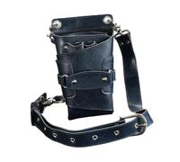 QSTDGVPW Hair Comb Waist Pouch with Hairdressing Tool Case Multi Pockets PU Leather Shoulder Belt Holder Suitable for Salon Barbers Pet Groomers, Dark Blue