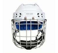 QSTDGVPW Headgear Youth Hockey Helmet featuring Impact Absorbing Shell Face Cage Guard Vented Design Adjustable Chin Strap suitable for ice hockey training match play rink games, XL 58.5-63 Cm