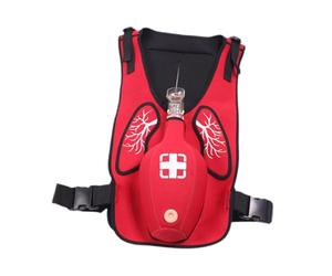 QSTDGVPW Heimlich Training Vest Anti Obstruction Practice Training Model Education Vest Emergency First Aid Teaching Accessory Diving Material Suitable, Red for Adults