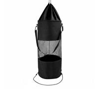 QSTDGVPW Marine Waste Container Trash Bag Mesh Compartment Oxford Cloth Leak Resistant Handle Portable Waste Organizer Suitable for Yacht Kayak Passenger Ship Water Activities, Black